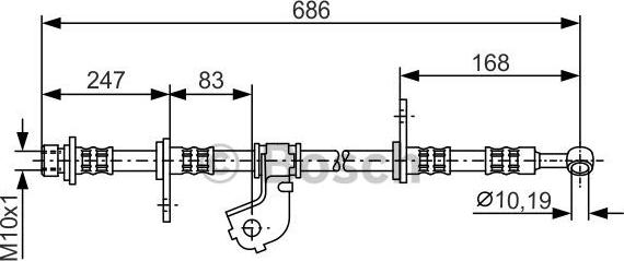 BOSCH 1 987 476 734 - Bremžu šļūtene ps1.lv