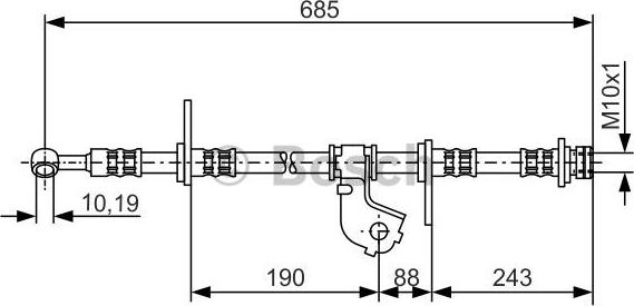 BOSCH 1 987 476 735 - Bremžu šļūtene ps1.lv