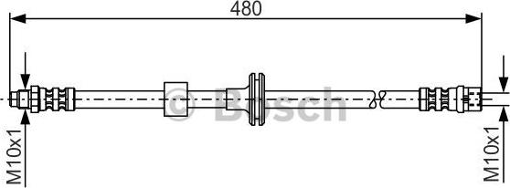 BOSCH 1 987 476 778 - Bremžu šļūtene ps1.lv