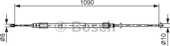 BOSCH 1 987 477 949 - Trose, Stāvbremžu sistēma ps1.lv