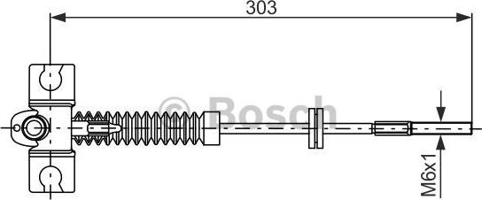 BOSCH 1 987 477 982 - Trose, Stāvbremžu sistēma ps1.lv