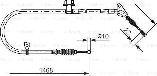 BOSCH 1 987 477 495 - Trose, Stāvbremžu sistēma ps1.lv