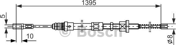 BOSCH 1 987 477 485 - Trose, Stāvbremžu sistēma ps1.lv