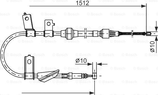 BOSCH 1 987 477 513 - Trose, Stāvbremžu sistēma ps1.lv