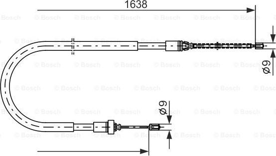 BOSCH 1 987 477 586 - Trose, Stāvbremžu sistēma ps1.lv