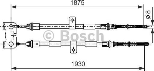 BOSCH 1 987 477 520 - Trose, Stāvbremžu sistēma ps1.lv