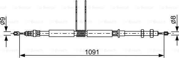 BOSCH 1 987 477 649 - Trose, Stāvbremžu sistēma ps1.lv