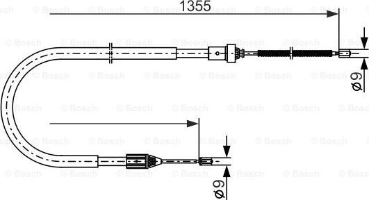 BOSCH 1 987 477 644 - Trose, Stāvbremžu sistēma ps1.lv