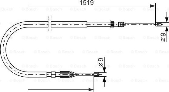 BOSCH 1 987 477 654 - Trose, Stāvbremžu sistēma ps1.lv