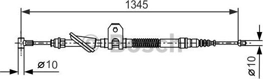 BOSCH 1 987 477 657 - Trose, Stāvbremžu sistēma ps1.lv