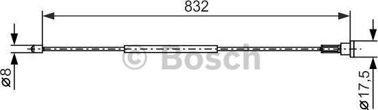 BOSCH 1 987 477 661 - Trose, Stāvbremžu sistēma ps1.lv