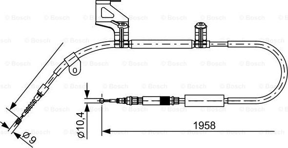 BOSCH 1 987 477 603 - Trose, Stāvbremžu sistēma ps1.lv