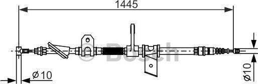 BOSCH 1 987 477 624 - Trose, Stāvbremžu sistēma ps1.lv