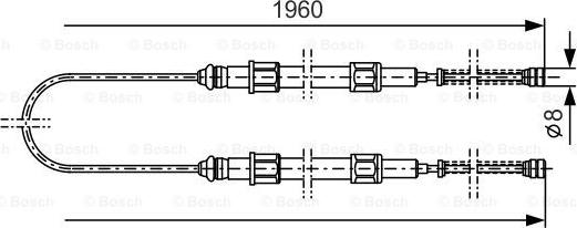 BOSCH 1 987 477 002 - Trose, Stāvbremžu sistēma ps1.lv