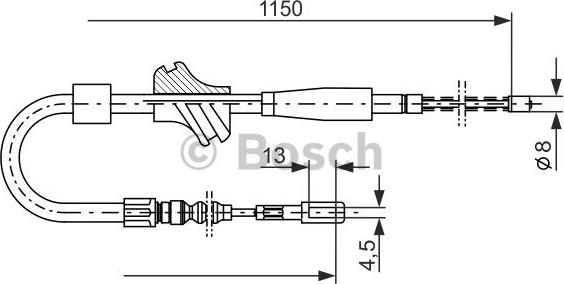 BOSCH 1 987 477 194 - Trose, Stāvbremžu sistēma ps1.lv