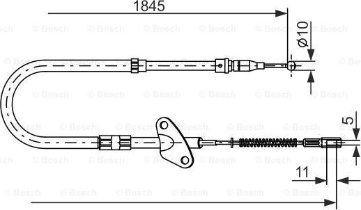 BOSCH 1 987 477 118 - Trose, Stāvbremžu sistēma ps1.lv