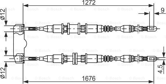 BOSCH 1 987 477 136 - Trose, Stāvbremžu sistēma ps1.lv