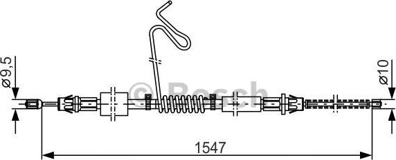 BOSCH 1 987 477 174 - Trose, Stāvbremžu sistēma ps1.lv