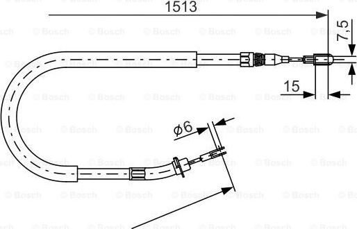 BOSCH 1 987 477 852 - Trose, Stāvbremžu sistēma ps1.lv