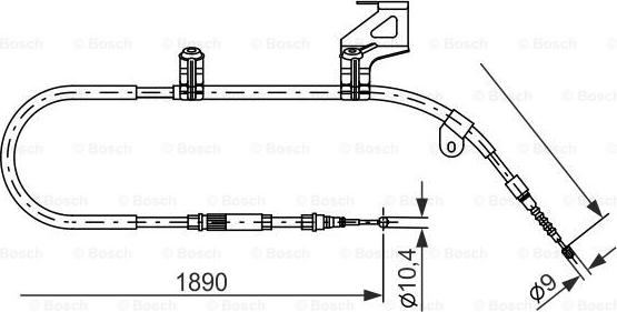 BOSCH 1 987 477 804 - Trose, Stāvbremžu sistēma ps1.lv