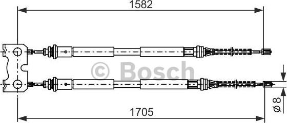 BOSCH 1 987 477 834 - Trose, Stāvbremžu sistēma ps1.lv