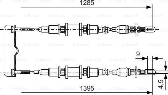 BOSCH 1 987 477 253 - Trose, Stāvbremžu sistēma ps1.lv