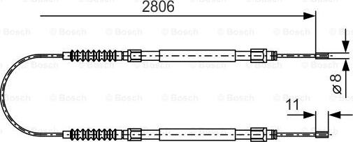 BOSCH 1 987 477 262 - Trose, Stāvbremžu sistēma ps1.lv