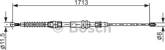 BOSCH 1 987 477 203 - Trose, Stāvbremžu sistēma ps1.lv