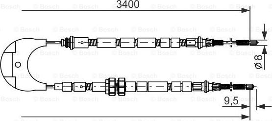 BOSCH 1 987 477 234 - Trose, Stāvbremžu sistēma ps1.lv