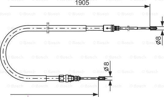 BOSCH 1 987 477 237 - Trose, Stāvbremžu sistēma ps1.lv