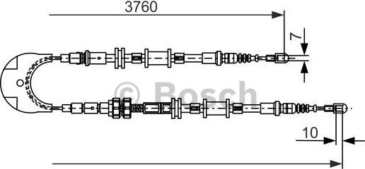 BOSCH 1 987 477 735 - Trose, Stāvbremžu sistēma ps1.lv