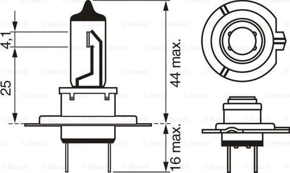 BOSCH 1 987 301 078 - Kvēlspuldze, Tālās gaismas lukturis ps1.lv