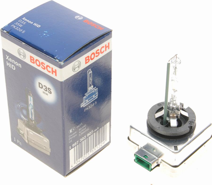 BOSCH 1 987 302 907 - Kvēlspuldze, Tālās gaismas lukturis ps1.lv