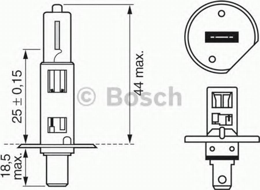 BOSCH 1987302013 - Kvēlspuldze, Tālās gaismas lukturis ps1.lv