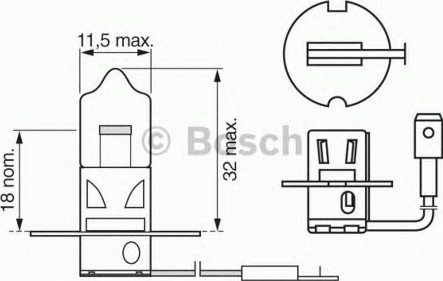 BOSCH 1987302033 - Kvēlspuldze, Miglas lukturis ps1.lv