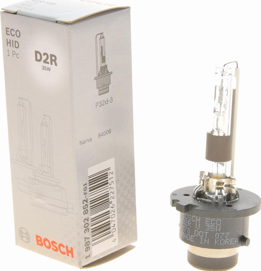 BOSCH 1 987 302 852 - Kvēlspuldze, Pamatlukturis ps1.lv