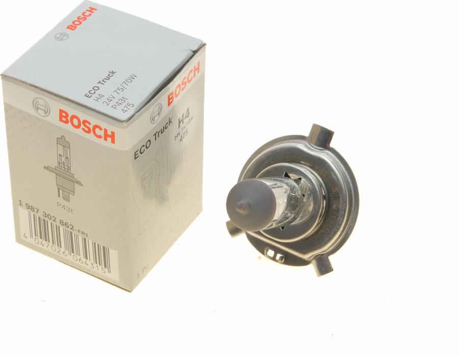 BOSCH 1 987 302 862 - Kvēlspuldze, Tālās gaismas lukturis ps1.lv