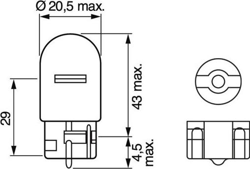 BOSCH 1 987 302 822 - Kvēlspuldze, Pagriezienu signāla lukturis ps1.lv