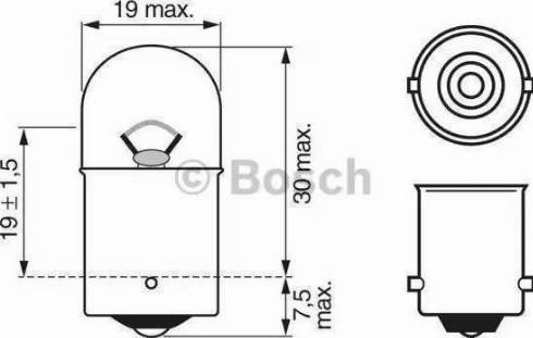 BOSCH 1 987 302 283 - Kvēlspuldze, Aizm. lukturis ps1.lv