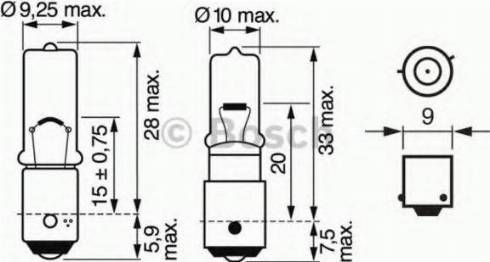 BOSCH 1 987 302 285 - Kvēlspuldze, Instrumentu paneļa apgaismojums ps1.lv