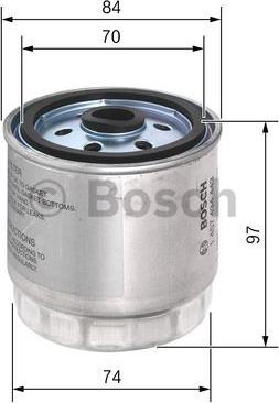 BOSCH 1 457 434 443 - Degvielas filtrs ps1.lv