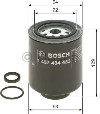 BOSCH 1 457 434 453 - Degvielas filtrs ps1.lv