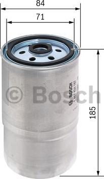 BOSCH 1 457 434 187 - Degvielas filtrs ps1.lv