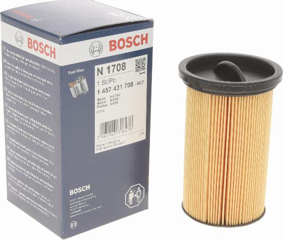 BOSCH 1 457 431 708 - Degvielas filtrs ps1.lv