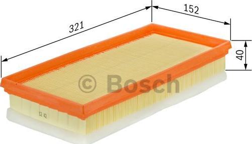 BOSCH 1 457 433 596 - Gaisa filtrs ps1.lv