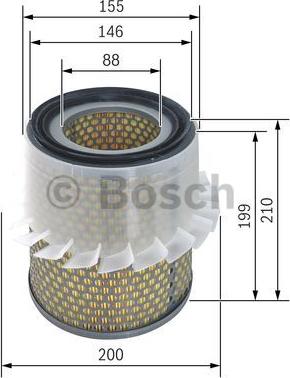 BOSCH 1 457 433 646 - Gaisa filtrs ps1.lv