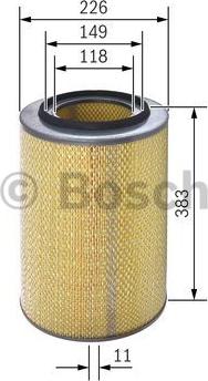 BOSCH 1 457 429 966 - Gaisa filtrs ps1.lv