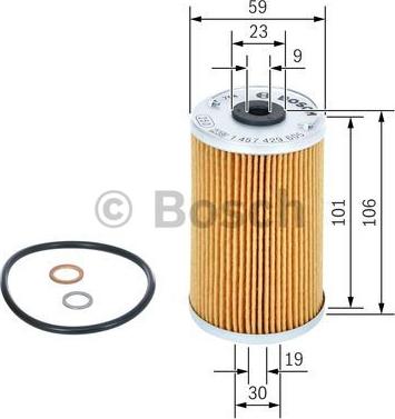 BOSCH 1 457 429 605 - Eļļas filtrs ps1.lv