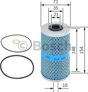 BOSCH 1 457 429 616 - Eļļas filtrs ps1.lv