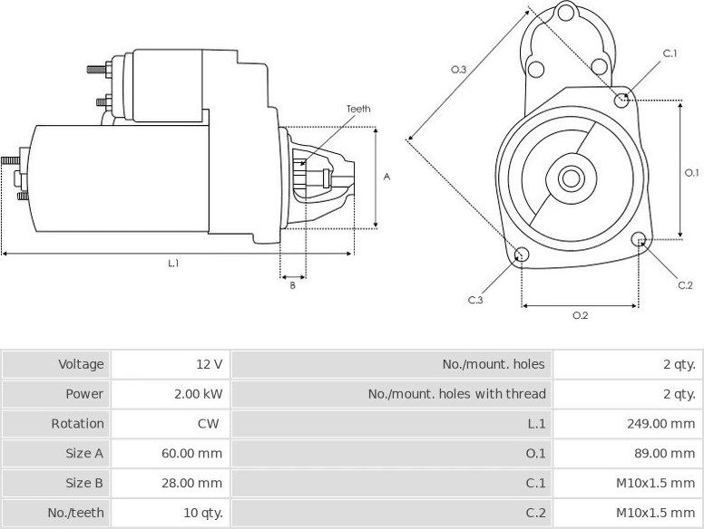 BOSCH 1147406 - Starteris ps1.lv